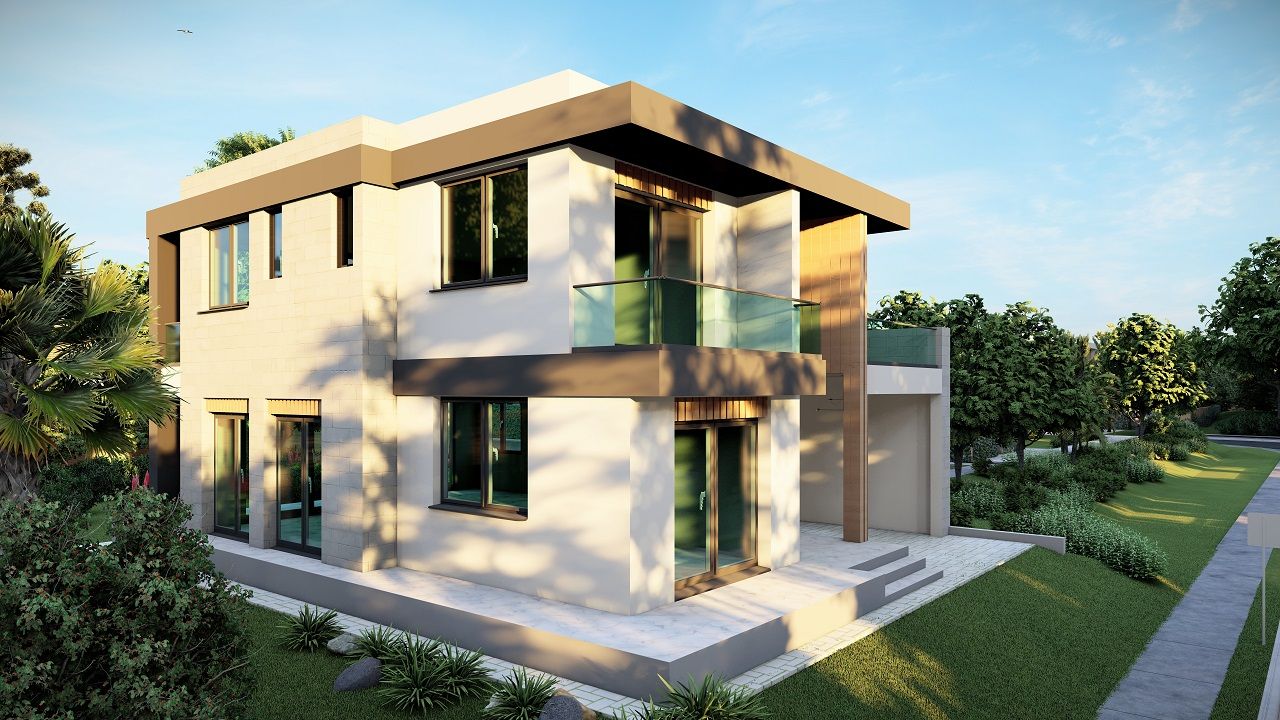 Вилла 4+1 (250 м²) с участком земли в новом комплексе в Лапте