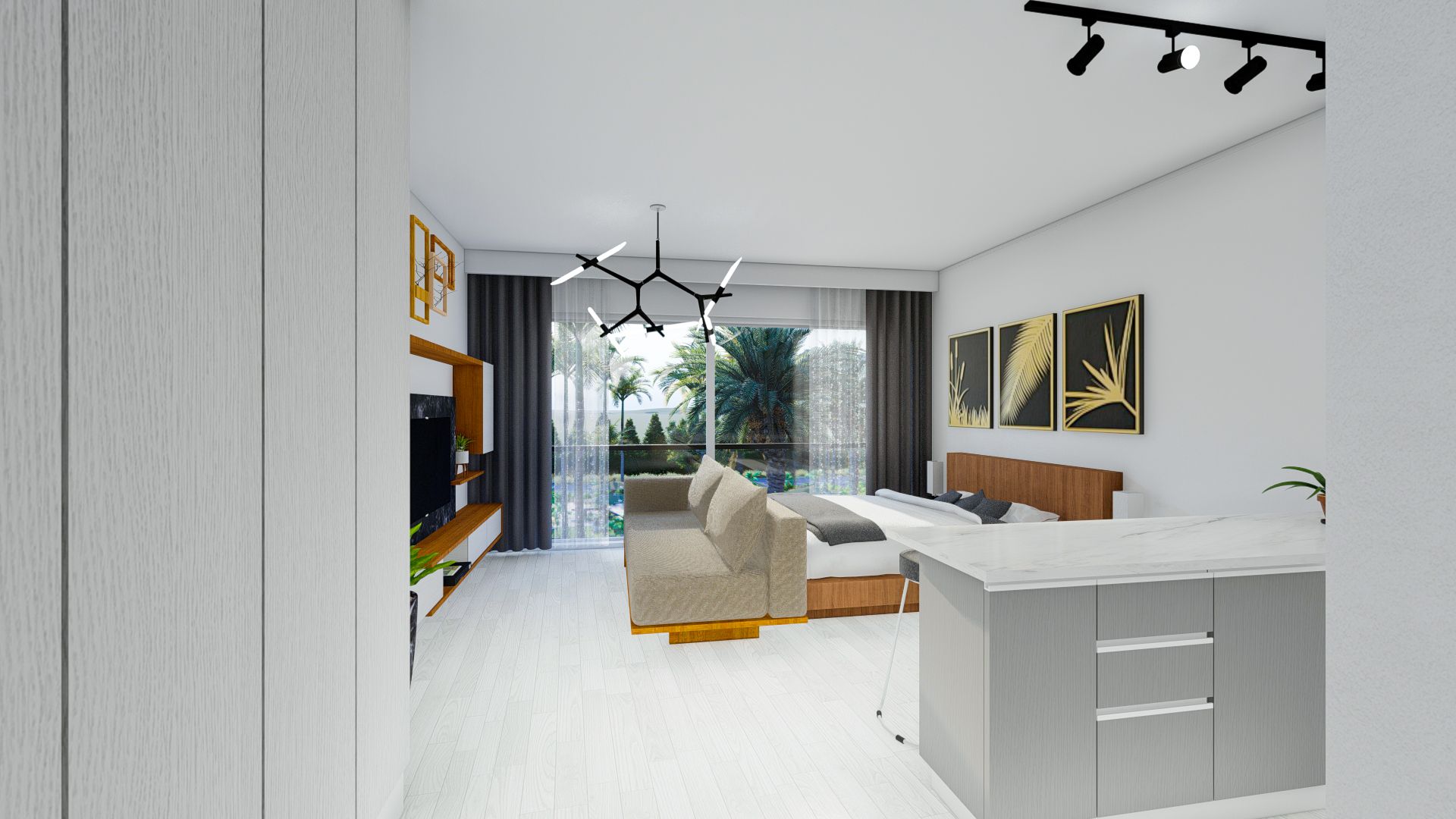 Студия 38 м² с террасой 11 м² в Искеле — фото 5