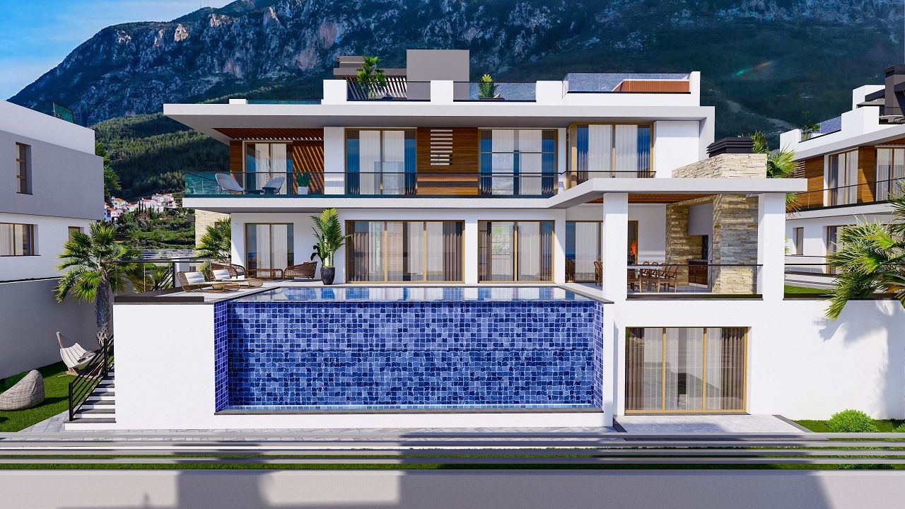 Роскошная вилла 6+2 (507 м²) с бассейном в новом комплексе в Лапте