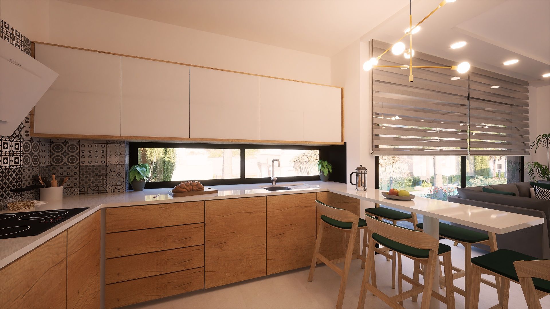 3-комнатные апартаменты 80 м² с террасой и садом в новом комплексе в Алсанджаке — фото 17