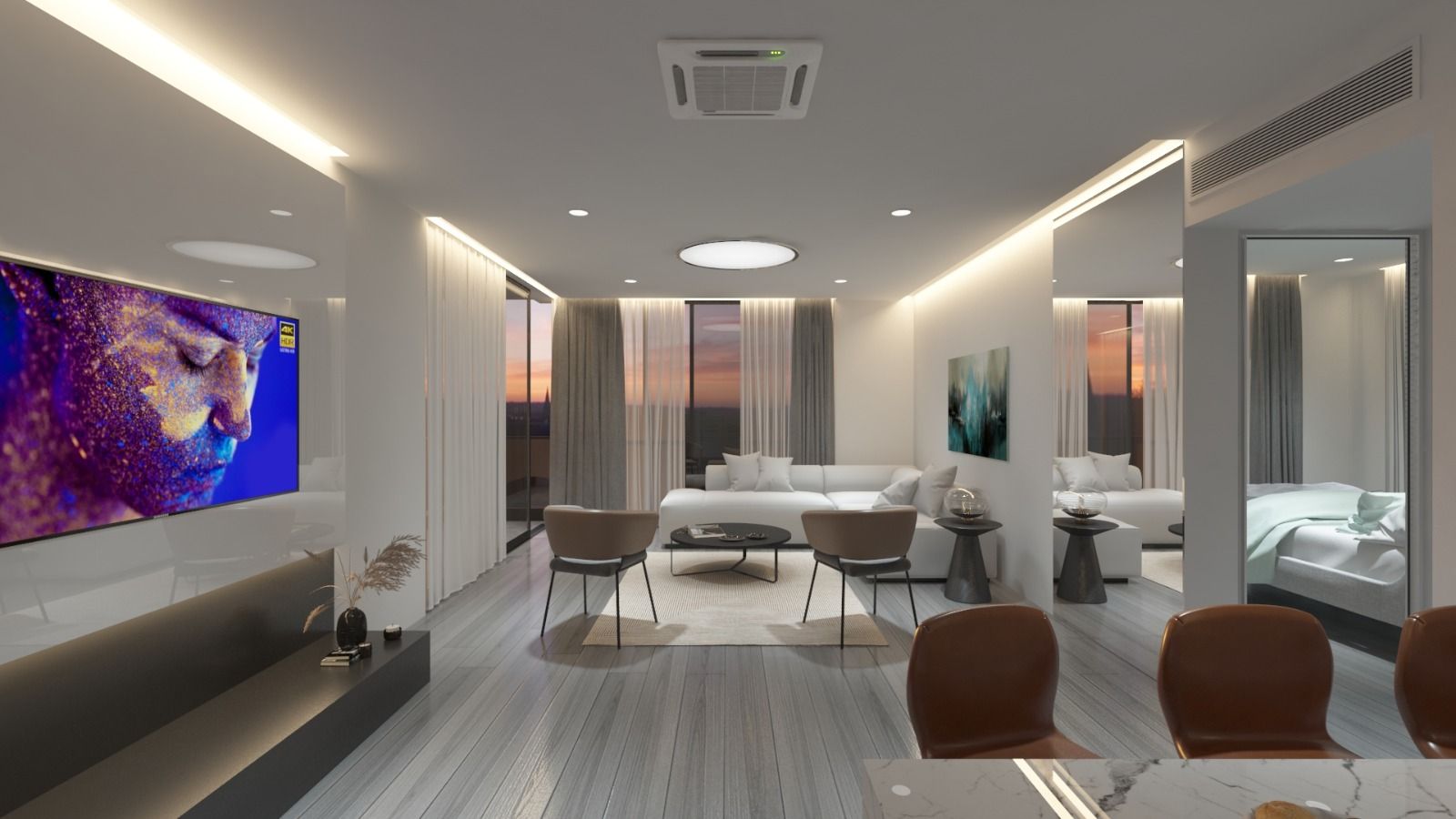 Пентхаус 3+1 120 м2 с террасой в центре Кирении — фото 1