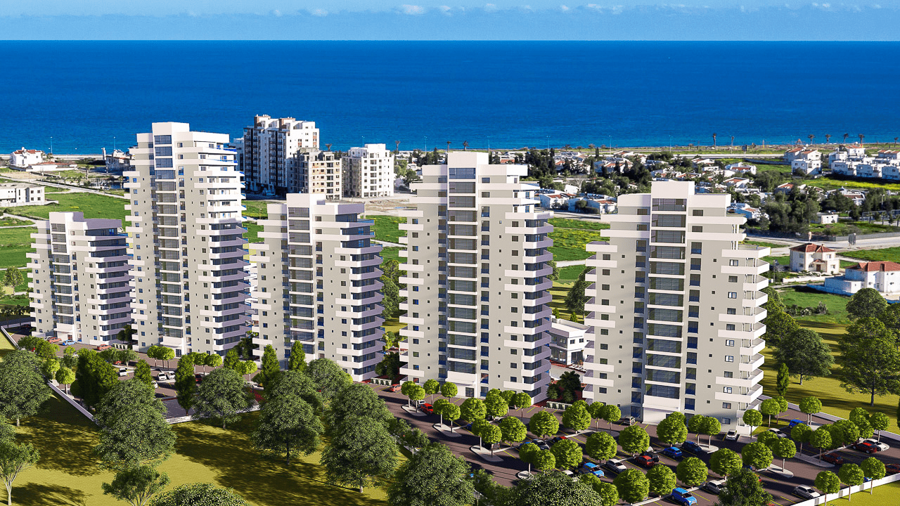 1-комнатные апартаменты 48м² в 700 метрах от пляжа "Лонг бич"