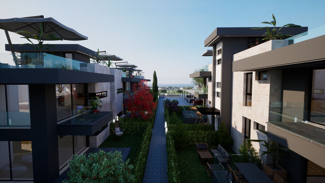 3-комнатные апартаменты 80 м² с террасой и садом в новом комплексе в Алсанджаке — фото 14