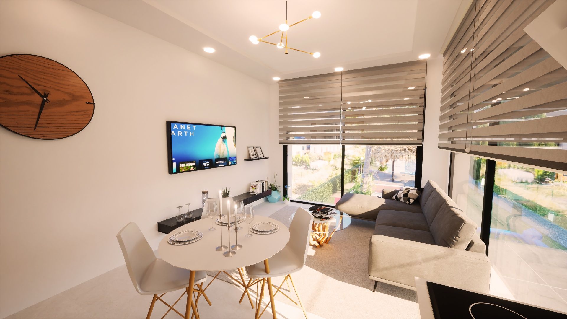 3-комнатные апартаменты 80 м² с террасой и садом в новом комплексе в Алсанджаке — фото 28