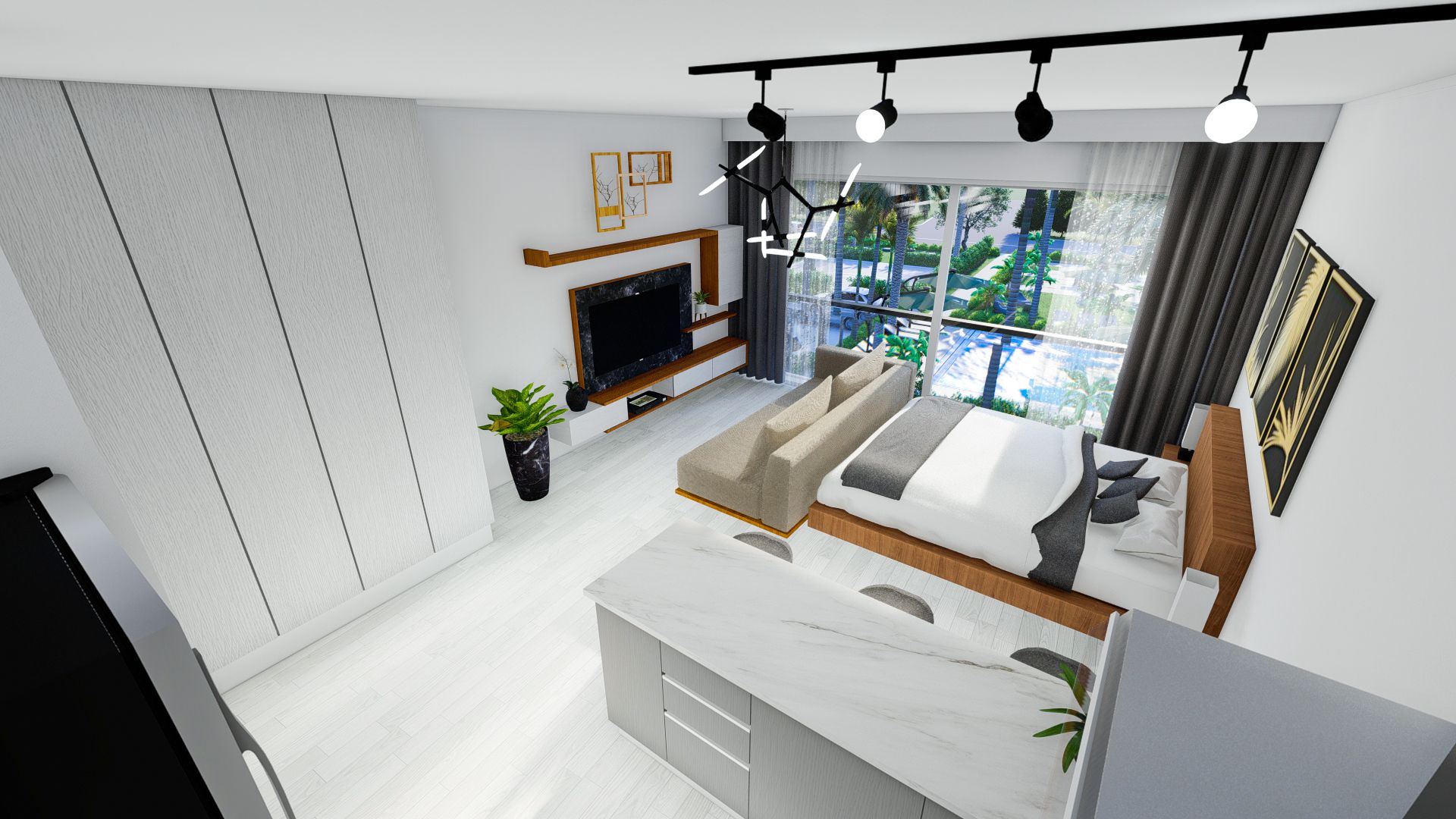 Студия 38 м² с террасой 11 м² в Искеле — фото 10