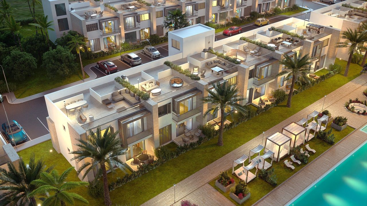 Студия 46 м² с садом в шикарном комплексе в Искеле