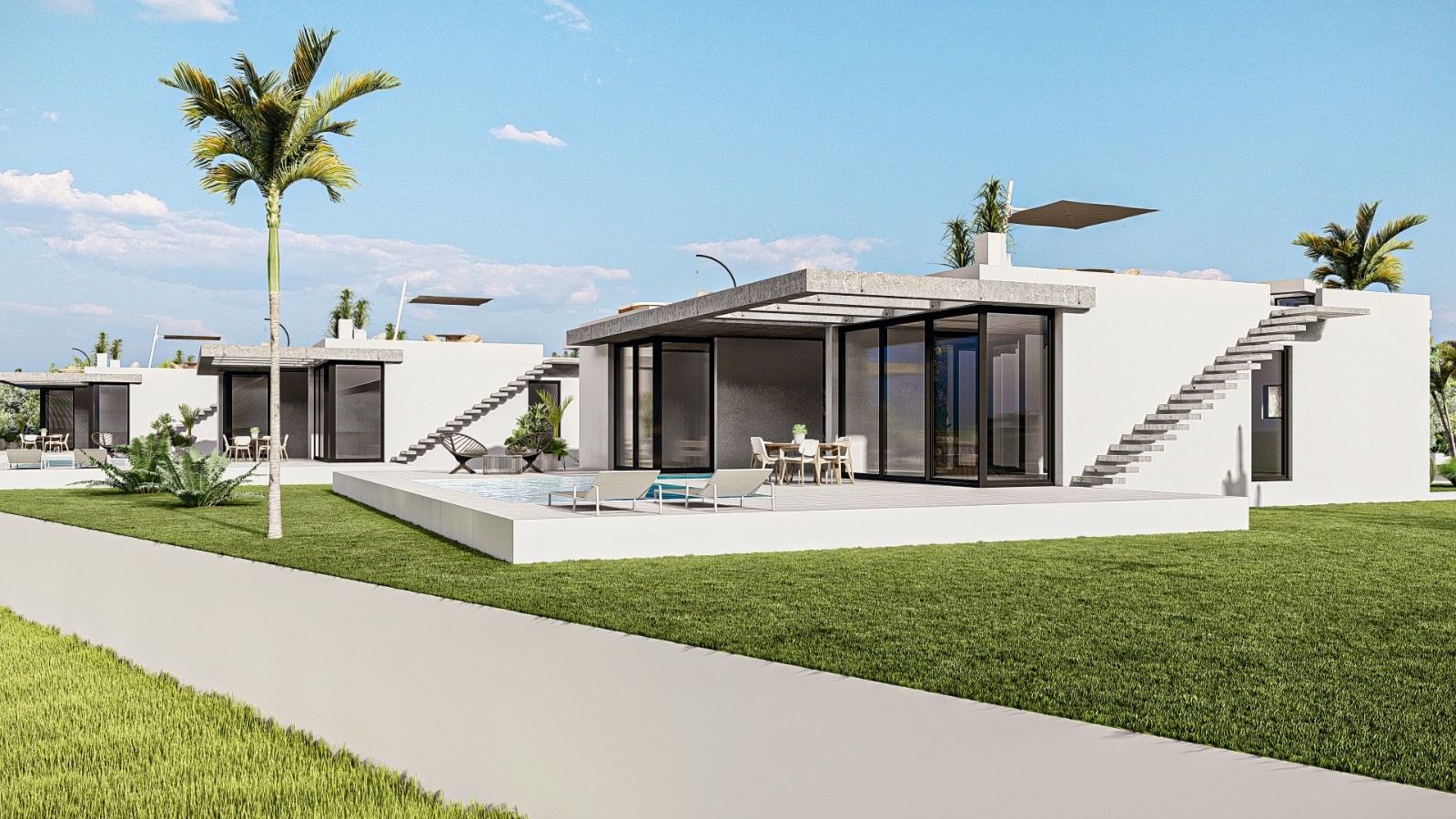 Роскошная вилла 3+1 (183 м²) с бассейном  в 100 метрах от пляжа