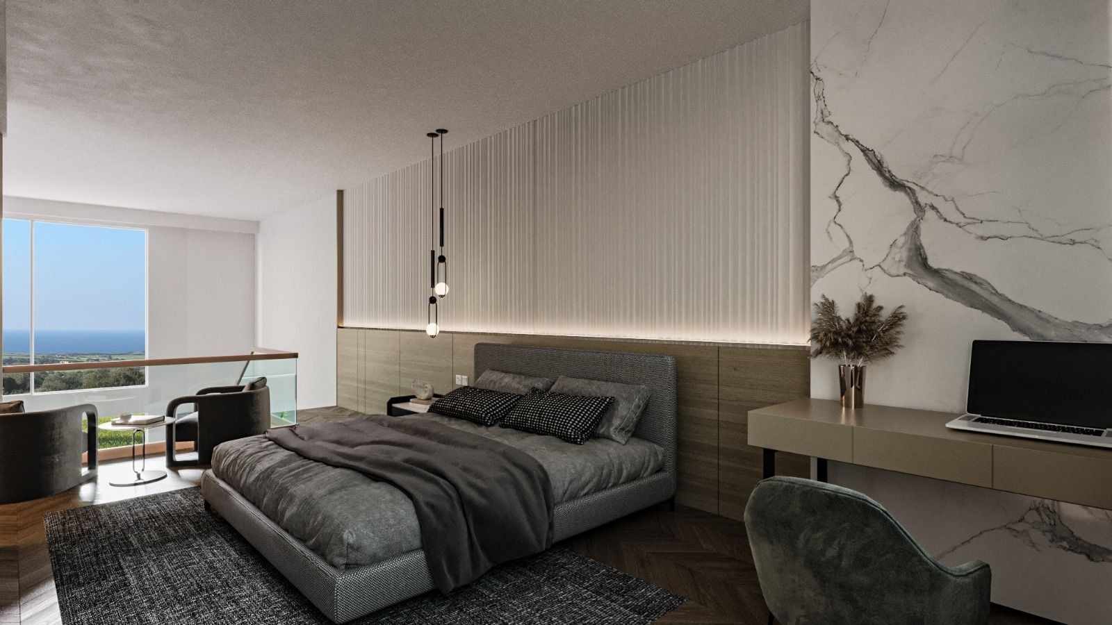 3-комнатные loft апартаменты 88м2 c террасой 55м2 и видом на море — фото 12