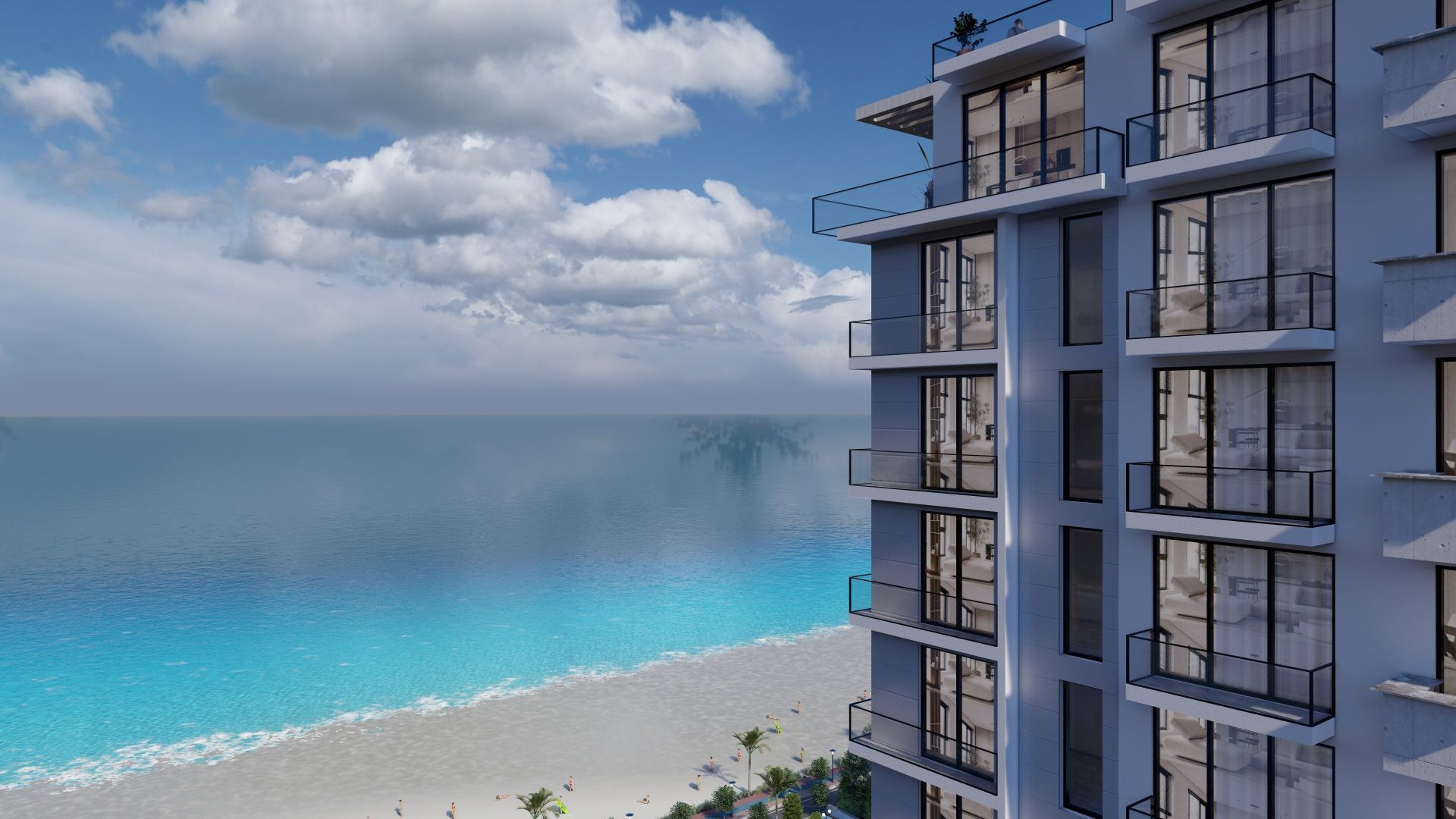 Студия 50 м² с видом на море в масштабном курортном комплексе в Газиверене — фото 10