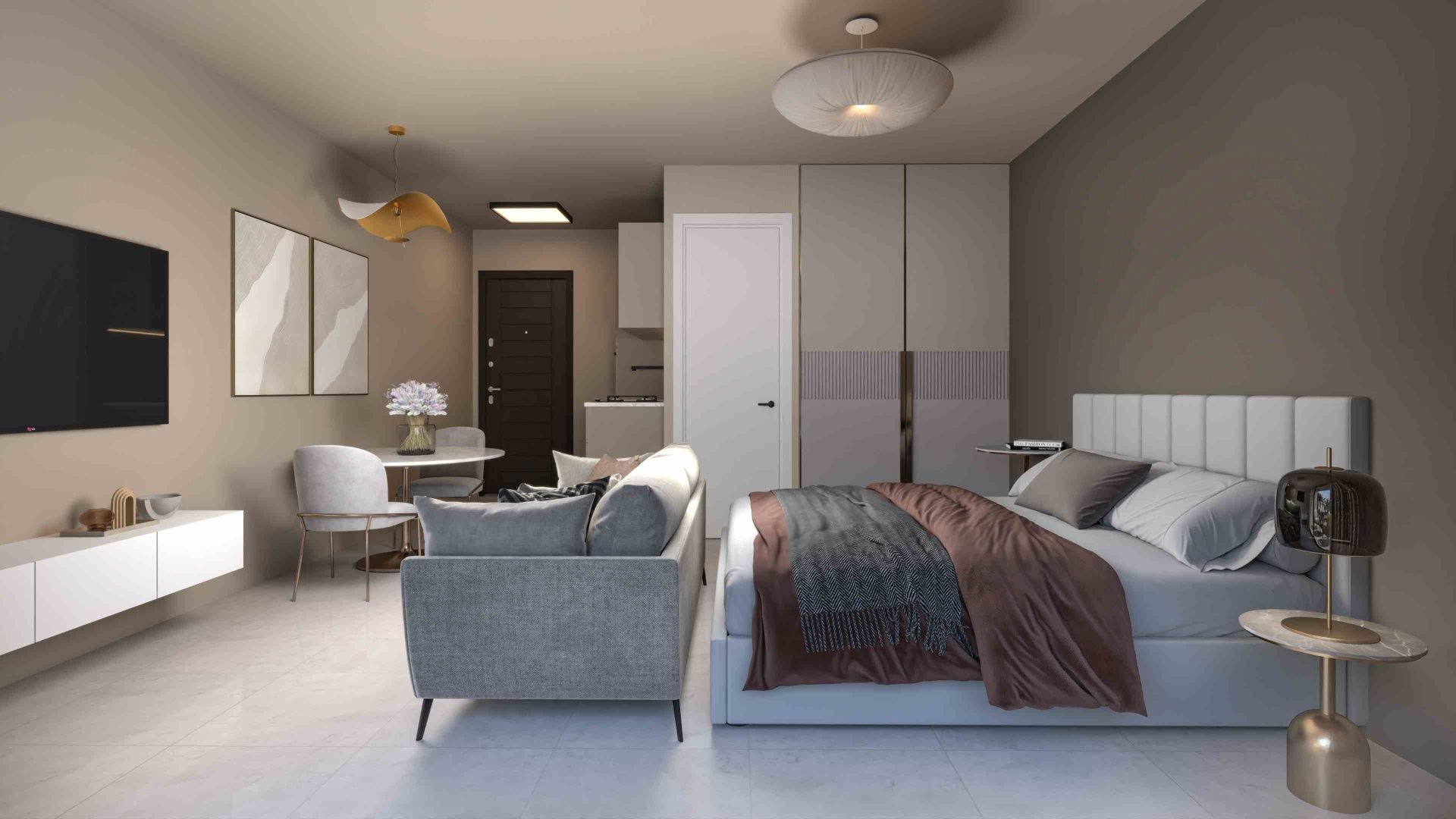 Студия 42 м² в комплексе с частным пляжем — фото 3
