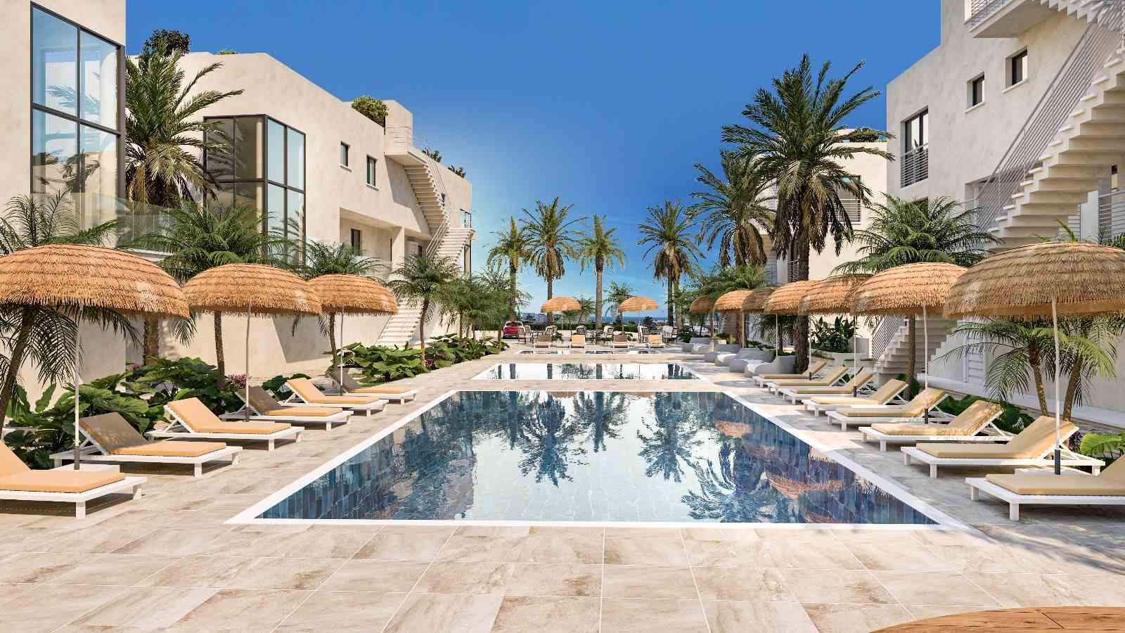 2-комнатные апартаменты 52 м² в комплексе с частным пляжем