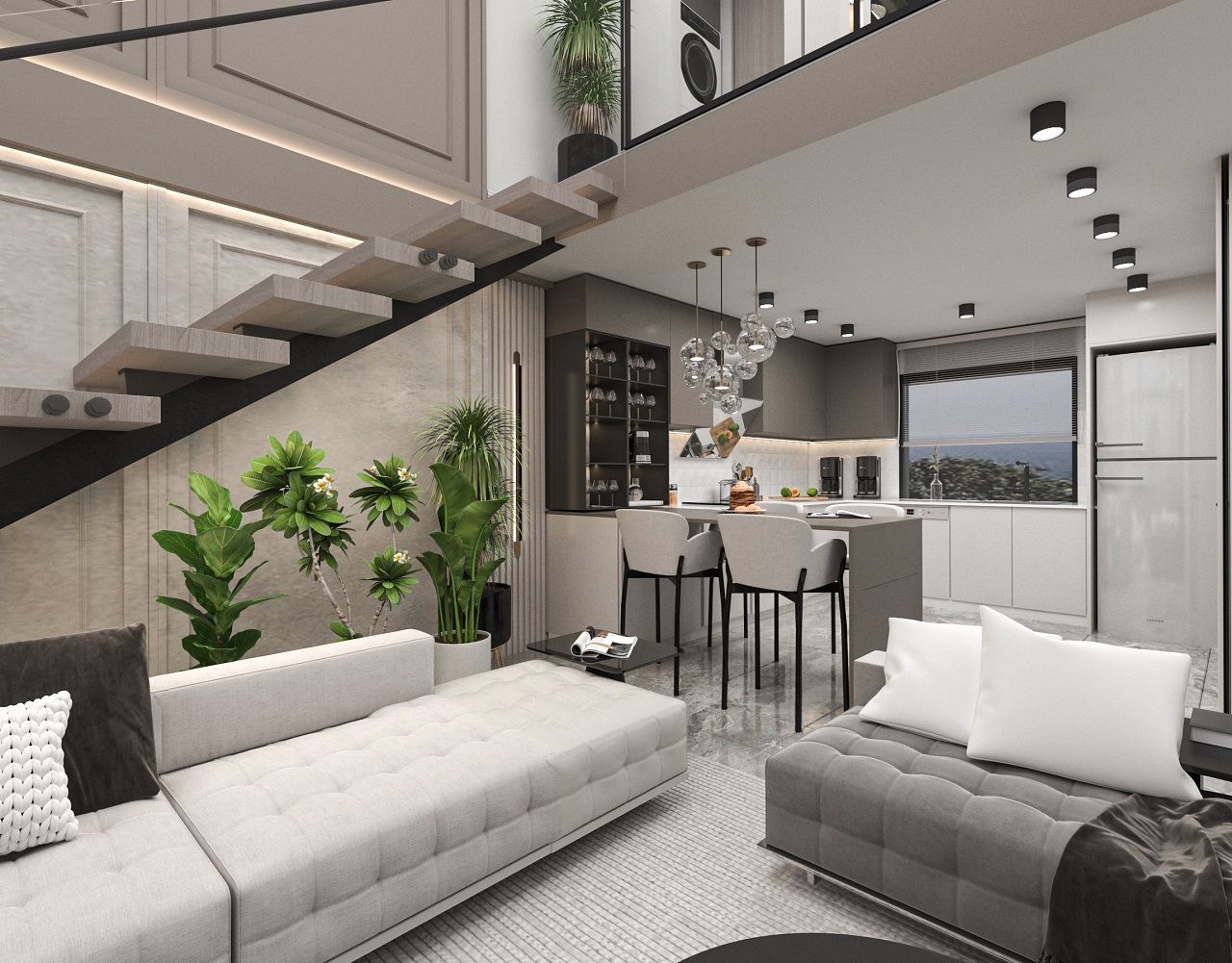 Квартира 1+1 Loft 63 м² с террасой 10 м² и садом 22 м² в Татлысу — фото 33