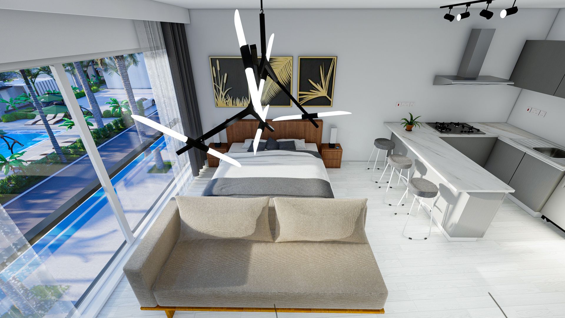 Студия 38 м² с террасой 11 м² в Искеле — фото 7