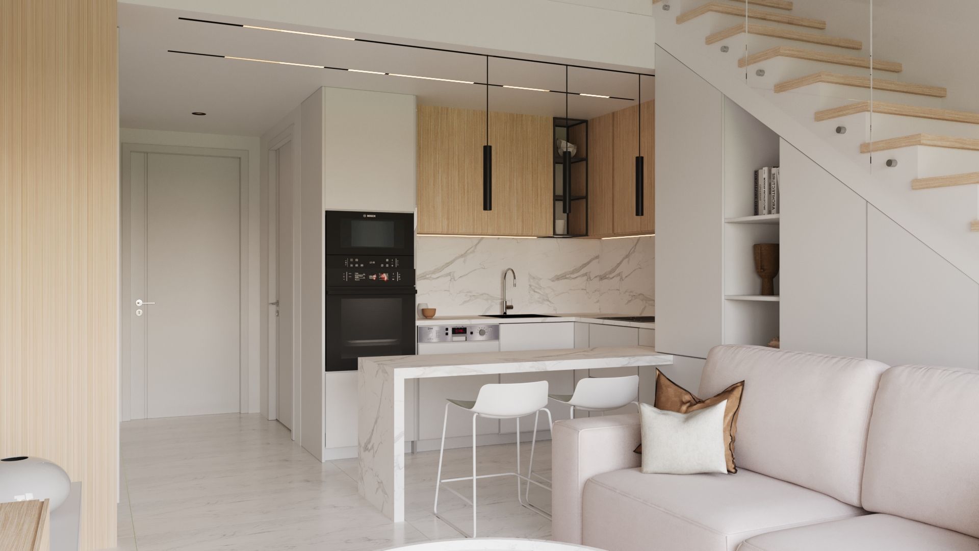 Квартира 1+1 ( 69 м²) Duplex с балконом в новом комплексе в Боазе — фото 2
