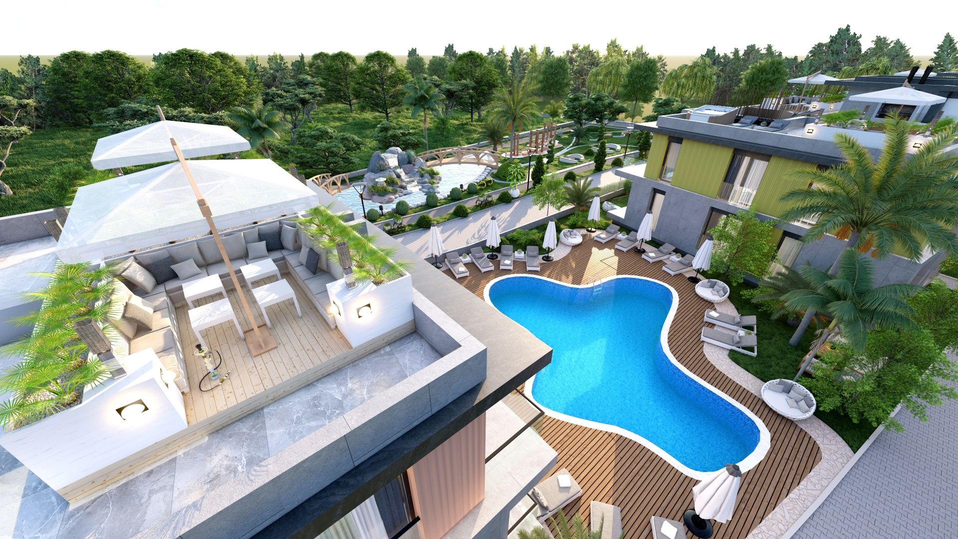 3-комнатные апартаменты 53 м²  в уютном комплексе в Алсанджаке — фото 24