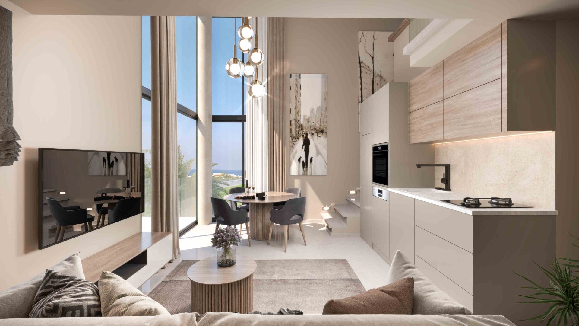 3-комнатный пентхаус loft 106 м² с двумя террасами в комплексе с частным пляжем — фото 2