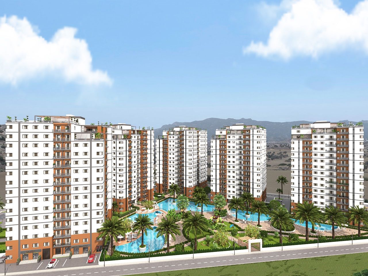 Трехкомнатная квартира 69 м² в новом комплексе в Боазе