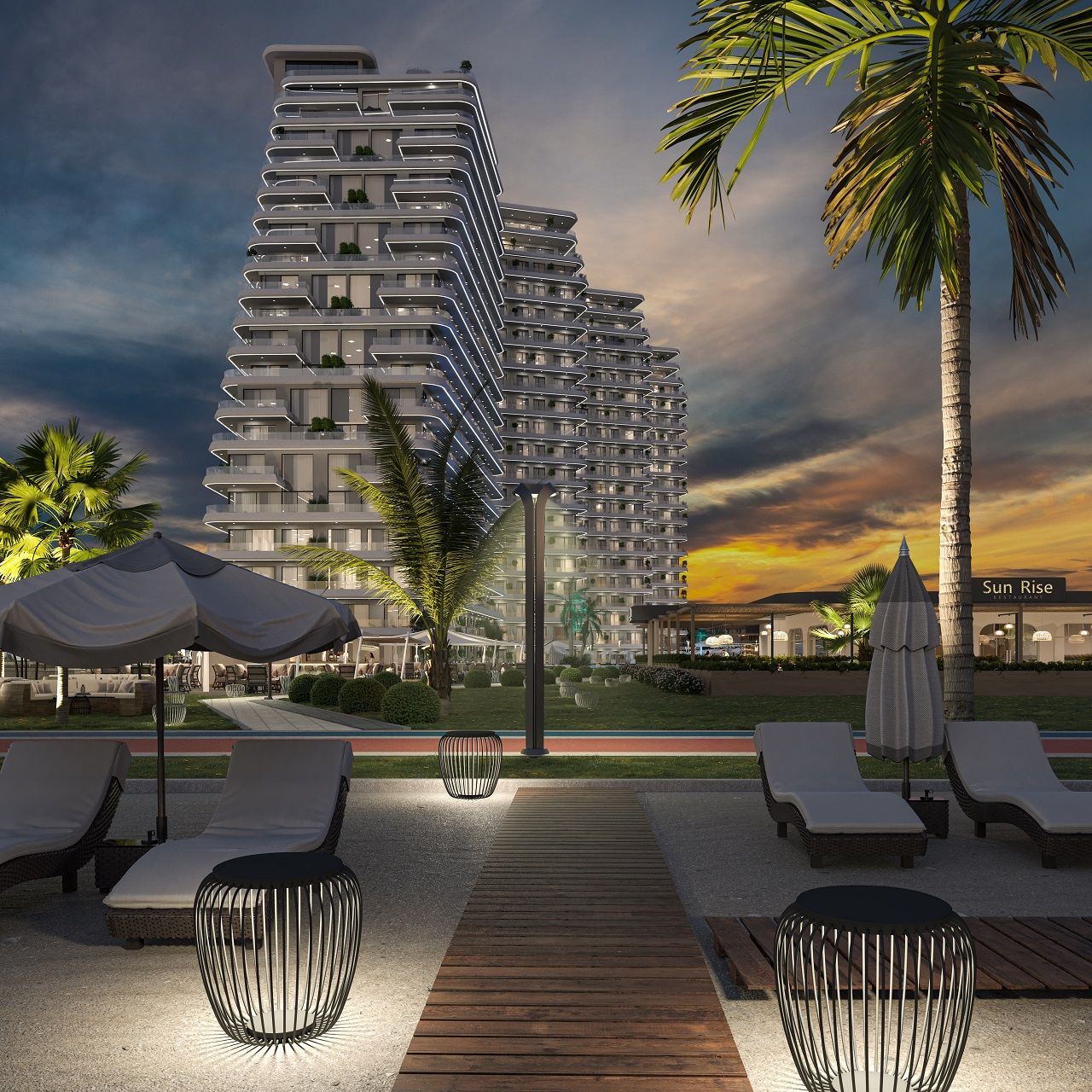 Четырехкомнатный Loft 148 м2 с террасой 81 м2 в новом комплексе в Гюзельюрт