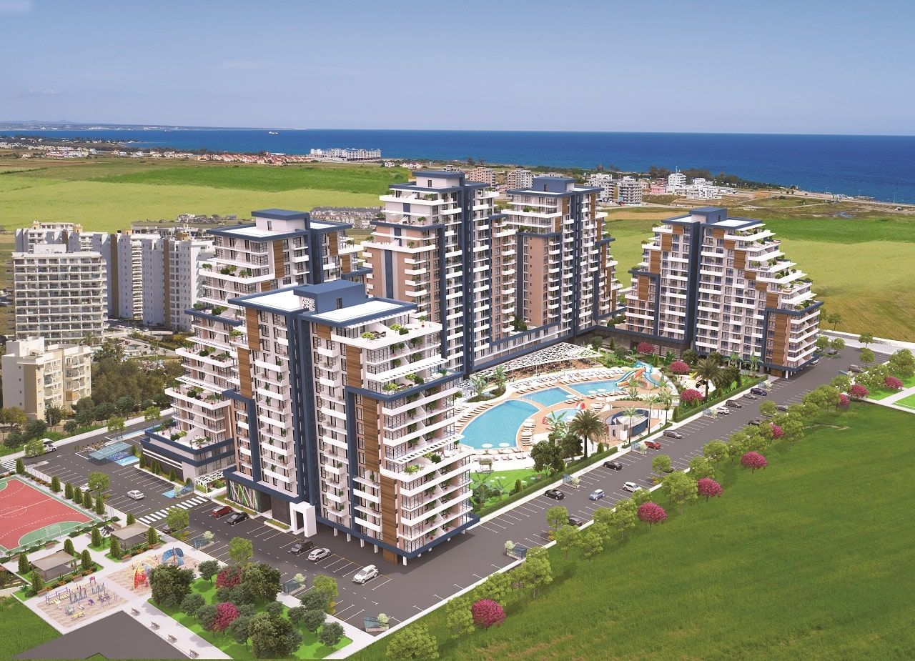 2-комнатные апартаменты 68 м² c балконом 11 м² в элитном комплексе в 600 метрах от пляжа