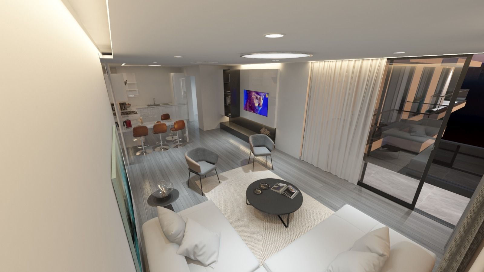 Пентхаус 3+1 120 м2 с террасой в центре Кирении — фото 7
